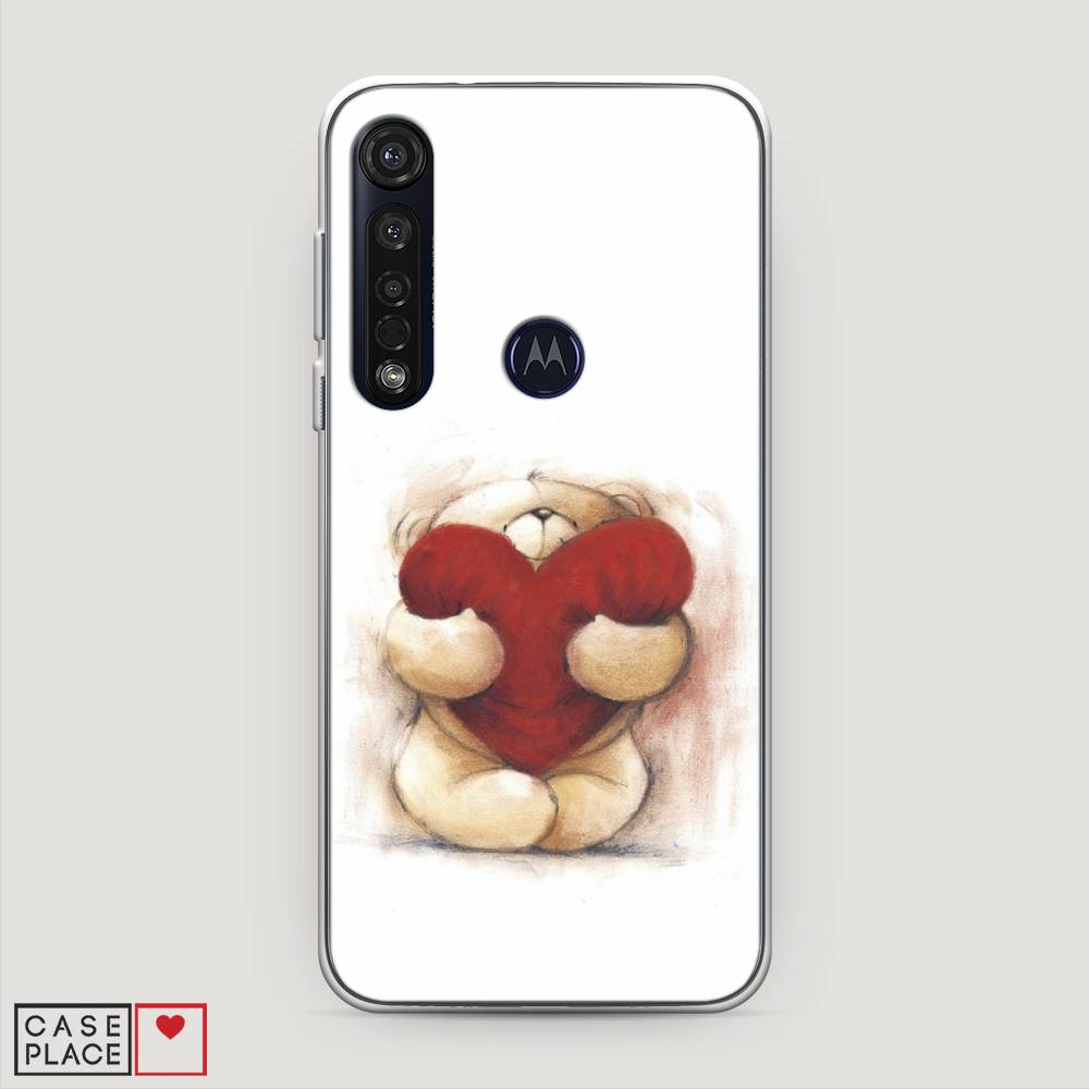 

Чехол Awog на Motorola Moto G8 Plus "Мишка с сердцем 1", Разноцветный, 241450-6