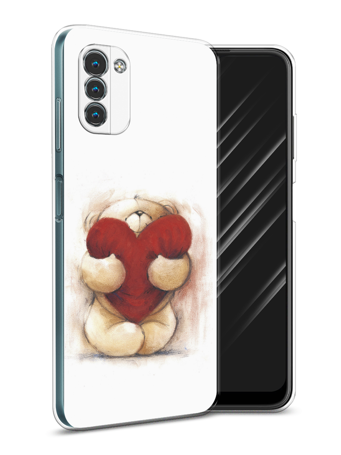 

Чехол Awog на Nokia G11 / Нокиа G11 "Мишка с сердцем 1", Разноцветный, 125150-6