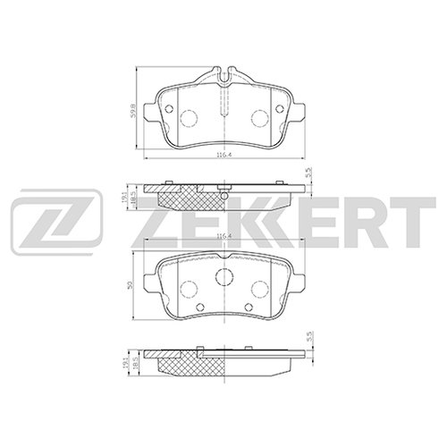 

Тормозные колодки ZEKKERT задние BS1964