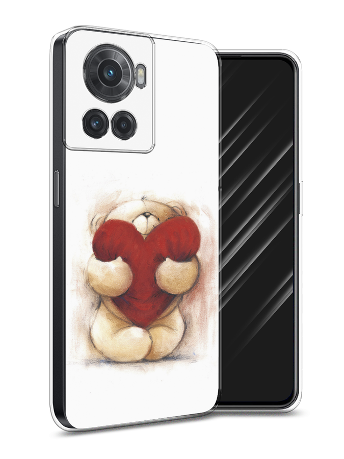 

Чехол Awog на OnePlus Ace / ВанПлас Ace "Мишка с сердцем 1", Разноцветный, 153050-6