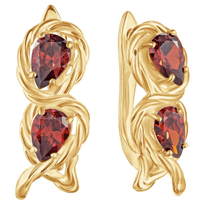 

Серьги из серебра с кристаллом ювелирным LAZURIT-ONLINE 8307YG, 8307YG