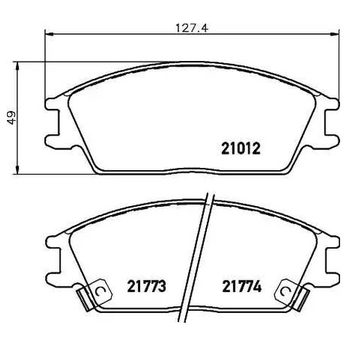 

Комплект тормозных колодок Hella 8DB355026841