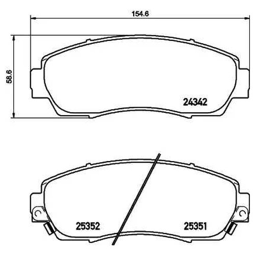 

Комплект передних тормозных колодок Hella 8DB355028451