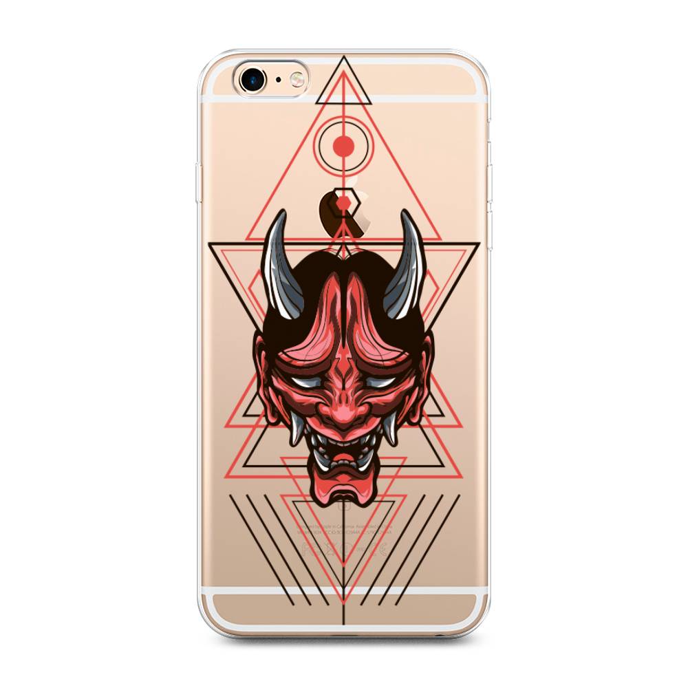 

Чехол на Apple iPhone 6 Plus "Hanya Oni mask", Серый;красный;черный, 10550-4