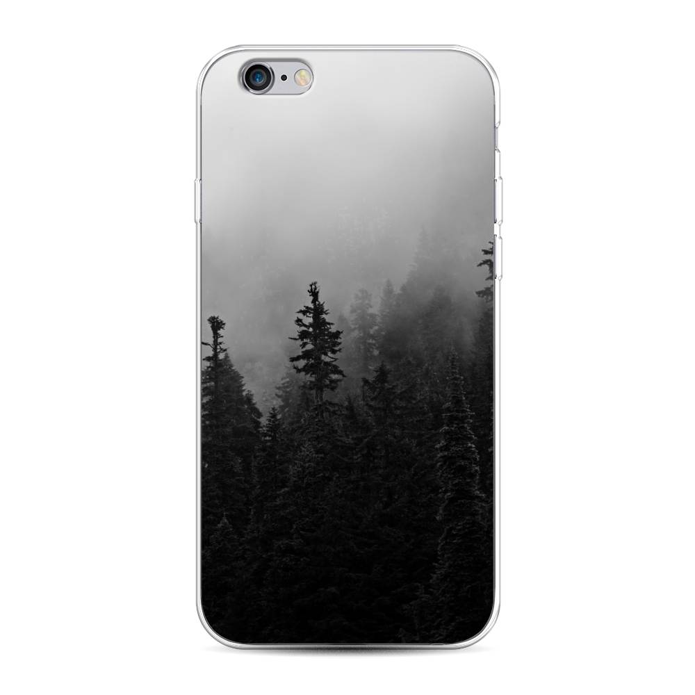 

Чехол на Apple iPhone 6 "Туманный лес", Серый;черный, 0104S50-2