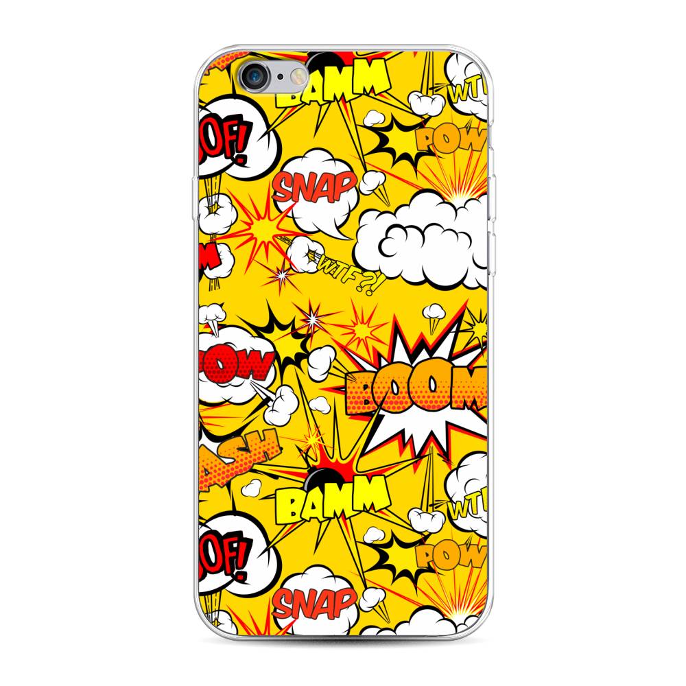 

Чехол на Apple iPhone 6 "Поп Арт эффекты", Желтый;белый;оранжевый, 0104S50-6