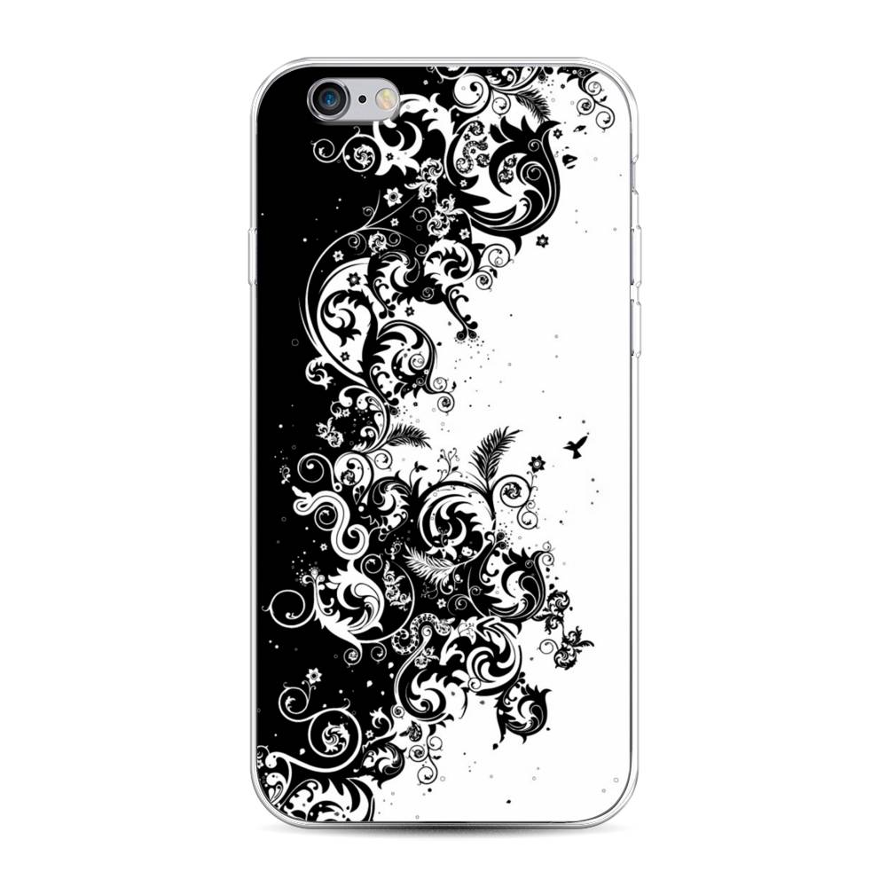 

Чехол на Apple iPhone 6 "Черно белый узор", Белый;черный;серый, 0104S50-3