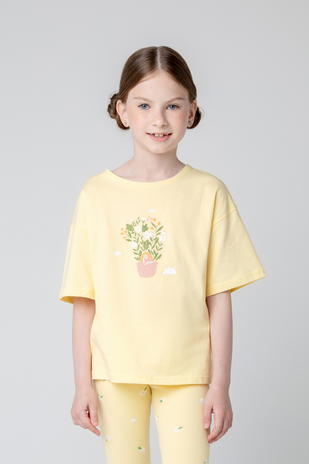 футболка детская Crockid желтая, 146
