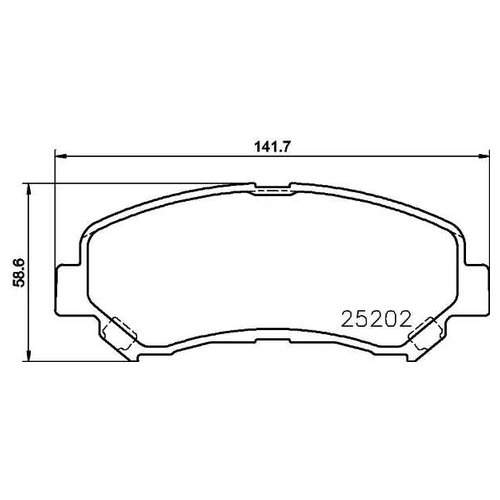 

Комплект передних тормозных колодок Hella 8DB355029091