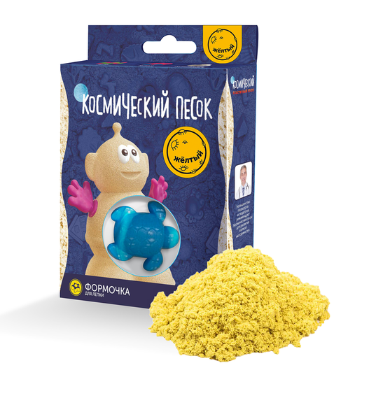 

Космический песок пластичный Желтый 150 г
