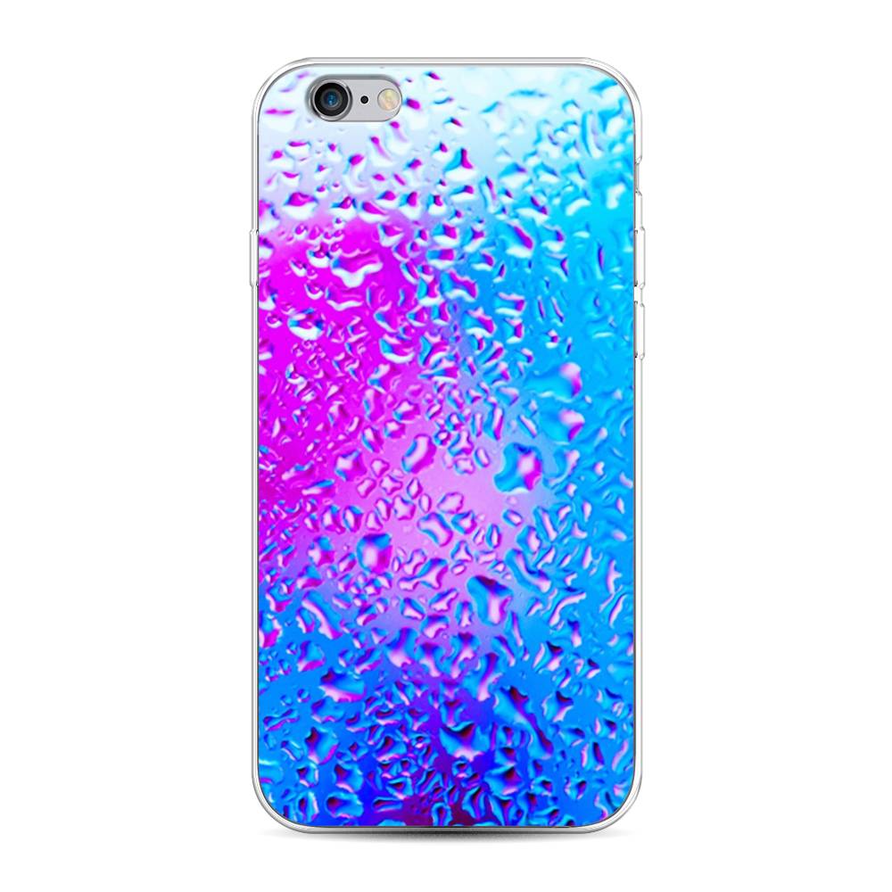 

Чехол на Apple iPhone 6 "Капли на стекле", Голубой;розовый, 0104S50-3
