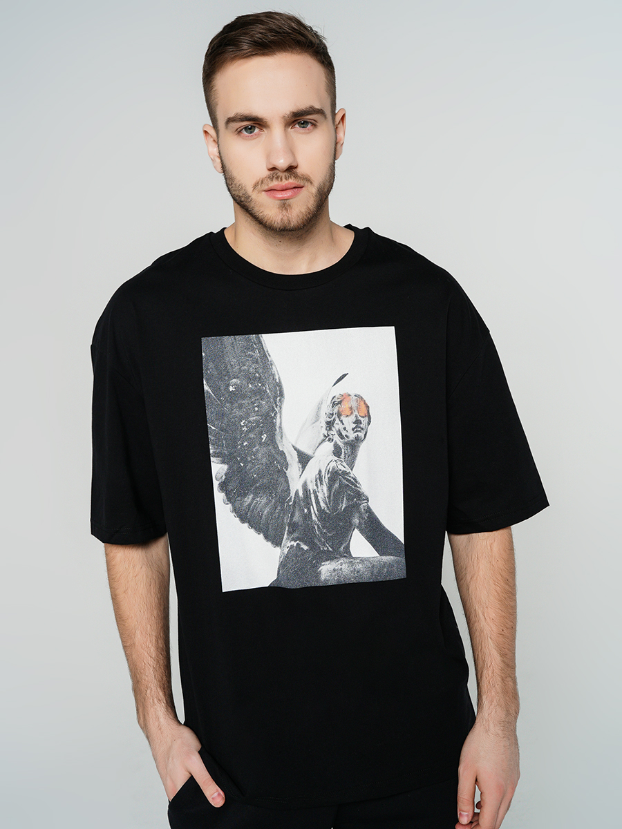 

Футболка мужская 80501 ТВОЕ черная 2XL, 80501