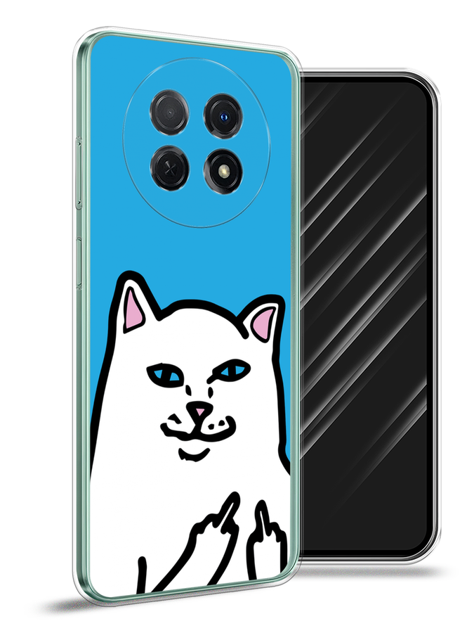 

Чехол Awog на Huawei Nova Y91 "Кот жесть", Белый;голубой;черный, 6121650-9