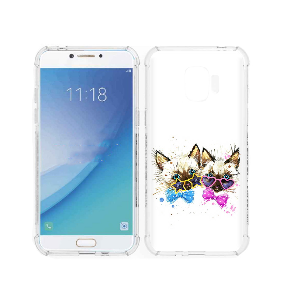 

Чехол MyPads Tocco для Samsung Galaxy J2 Pro (2018) милые котята (PT226925.585.474), Прозрачный, Tocco