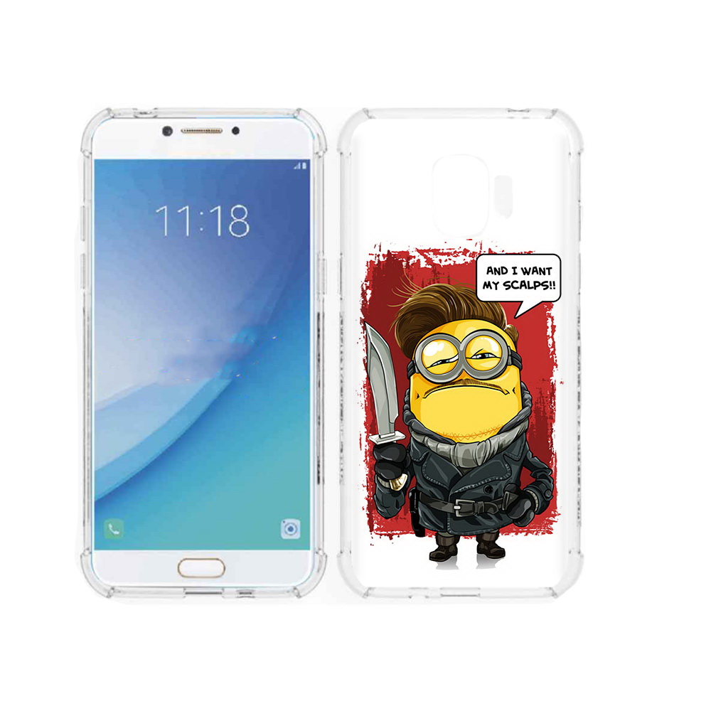

Чехол MyPads Tocco для Samsung Galaxy J2 Pro (2018) миньон убийца (PT226925.585.477), Прозрачный, Tocco