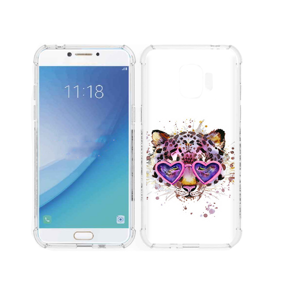

Чехол MyPads Tocco для Samsung Galaxy J2 Pro (2018) модный леопард (PT226925.585.480), Прозрачный, Tocco