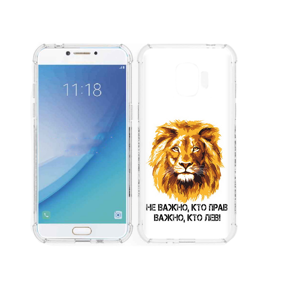 

Чехол MyPads Tocco для Samsung Galaxy J2 Pro (2018) мудрый лев (PT226925.585.486), Прозрачный, Tocco