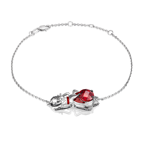 фото Браслет из серебра с фианитом/эмалью platina jewelry 05-0683-00-404-0200-68