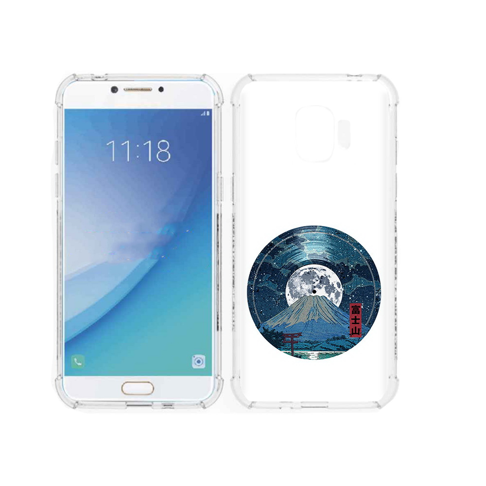 

Чехол MyPads Tocco для Samsung Galaxy J2 Pro (2018) нарисованная виниловая гора с луной, Прозрачный, Tocco