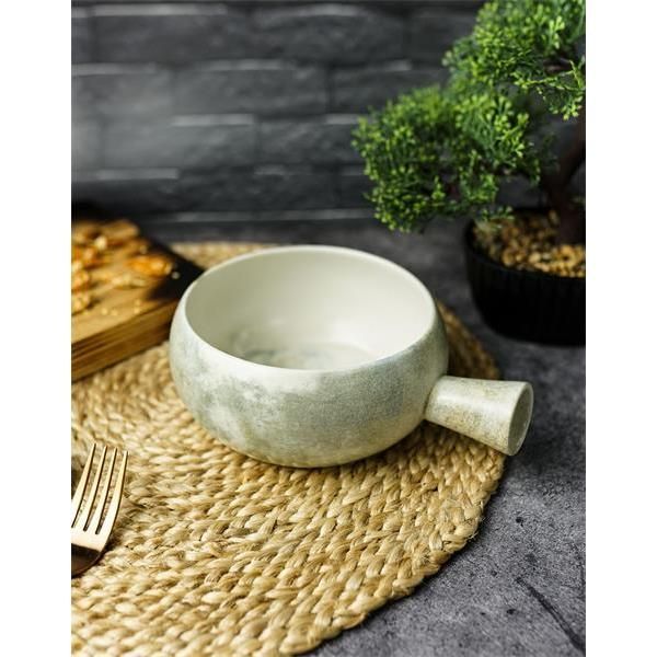 

Салатник с ручкой Porland Stoneware Selene., каменная керамика, Серый