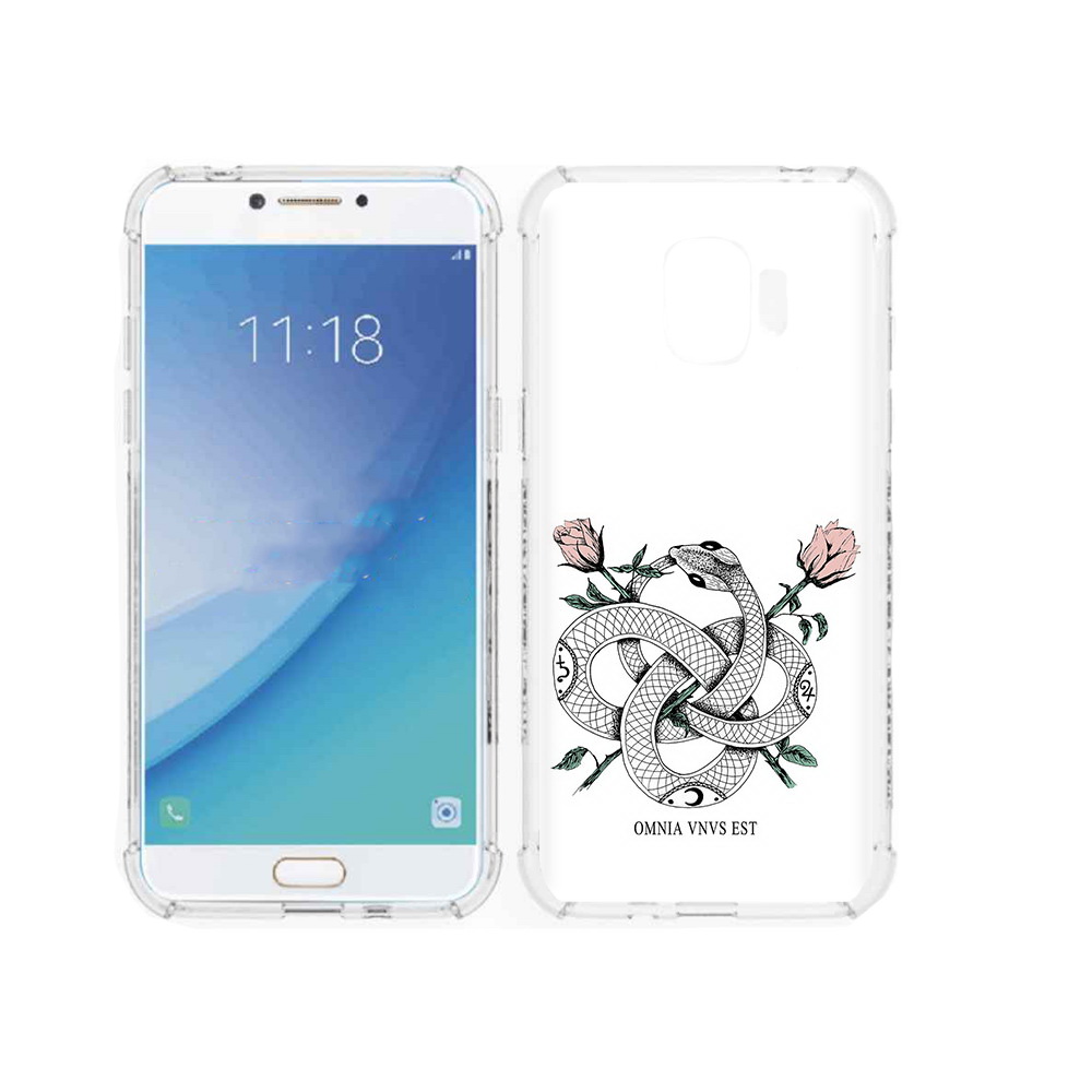 Чехол MyPads Tocco для Samsung Galaxy J2 Pro (2018) нарисованная змея абстракция