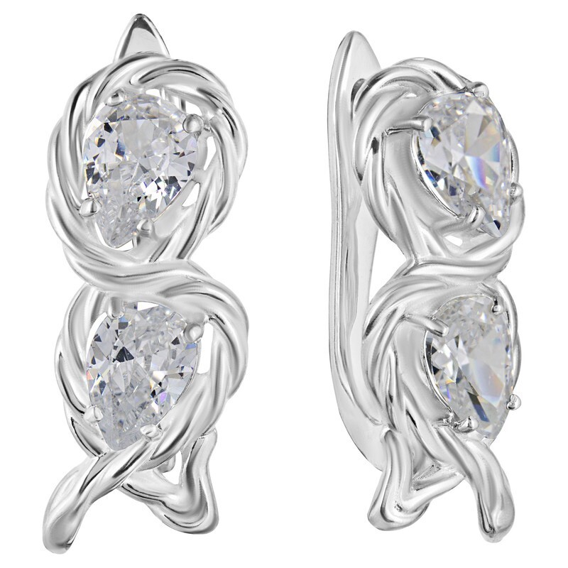 

Серьги из серебра с кристаллом ювелирным LAZURIT-ONLINE 8309PD, 8309PD
