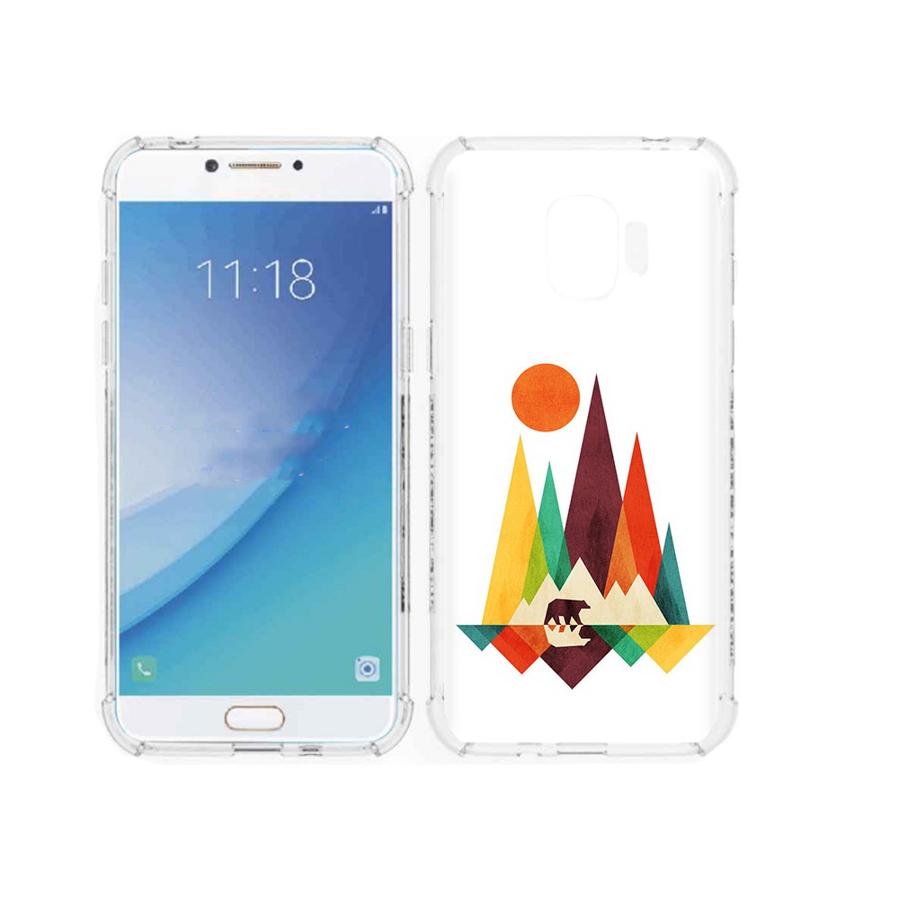 

Чехол MyPads Tocco для Samsung Galaxy J2 Pro (2018) нарисованные горы с медведем, Прозрачный, Tocco