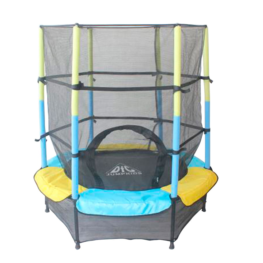 фото Батут dfc jump kids 55' желтый/синий, сетка (137см) 55inch-jd-yb, без лестницы