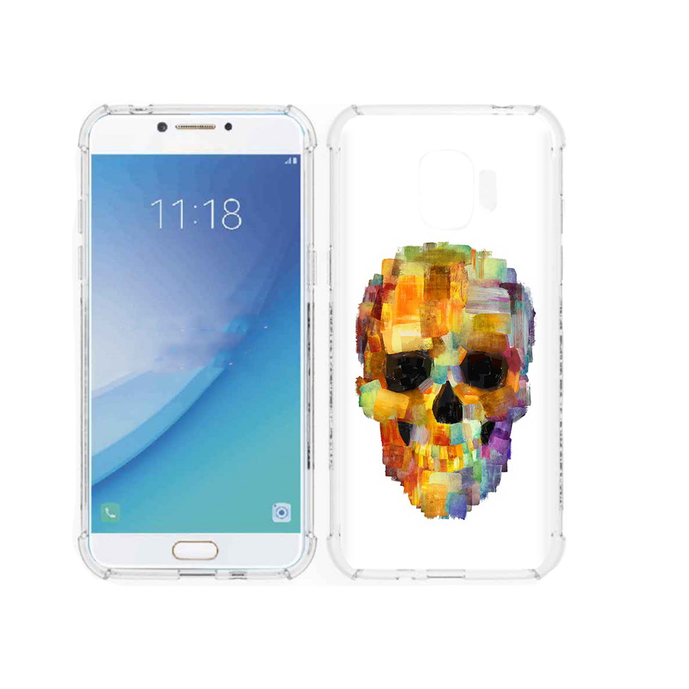 

Чехол MyPads Tocco для Samsung Galaxy J2 Pro (2018) нарисованный череп (PT226925.585.516), Прозрачный, Tocco