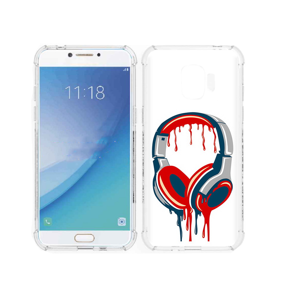 

Чехол MyPads Tocco для Samsung Galaxy J2 Pro (2018) не делай громко (PT226925.585.517), Прозрачный, Tocco
