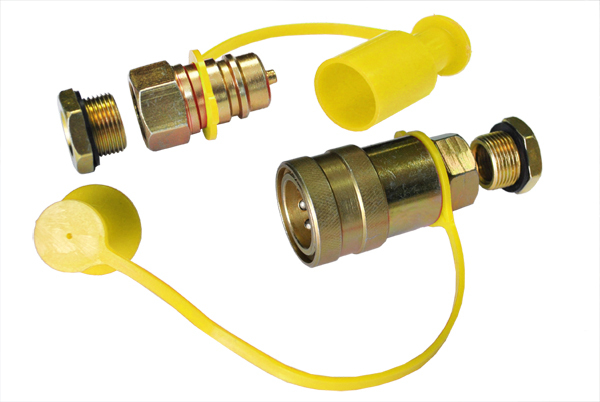 Разъем пневматический М16 / М22 FER-RO (желтый, с заглушкой, к-т) AT AT12370