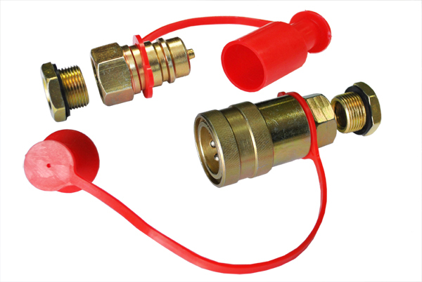 Разъем пневматический М16 / М22 FER-RO (красный, с заглушкой, к-т) AT AT12371