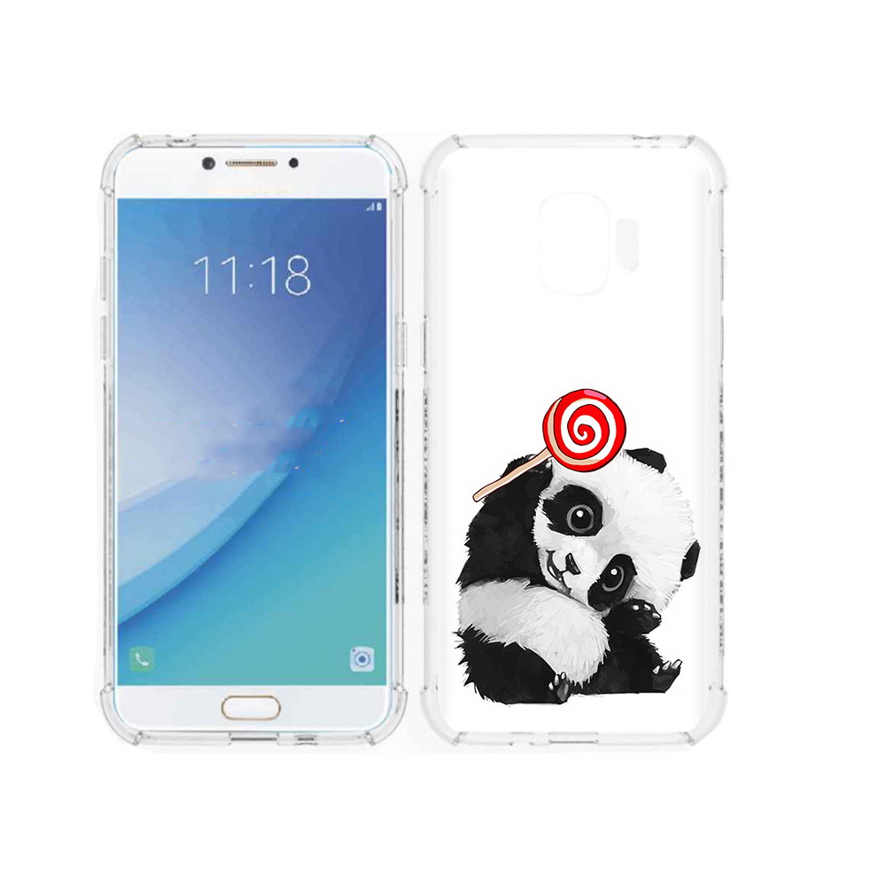 

Чехол MyPads Tocco для Samsung Galaxy J2 Pro (2018) панда с леденцом (PT226925.585.534), Прозрачный, Tocco