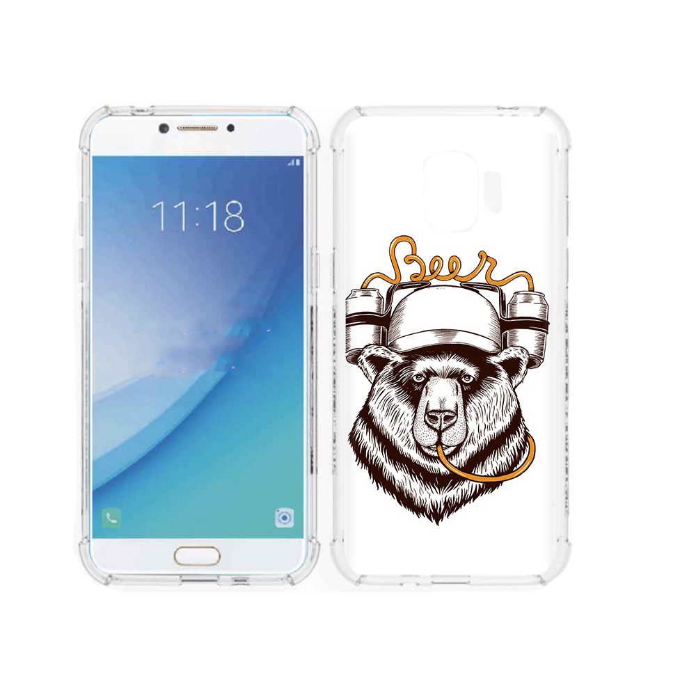 

Чехол MyPads Tocco для Samsung Galaxy J2 Pro (2018) пивной медведь (PT226925.585.538), Прозрачный, Tocco
