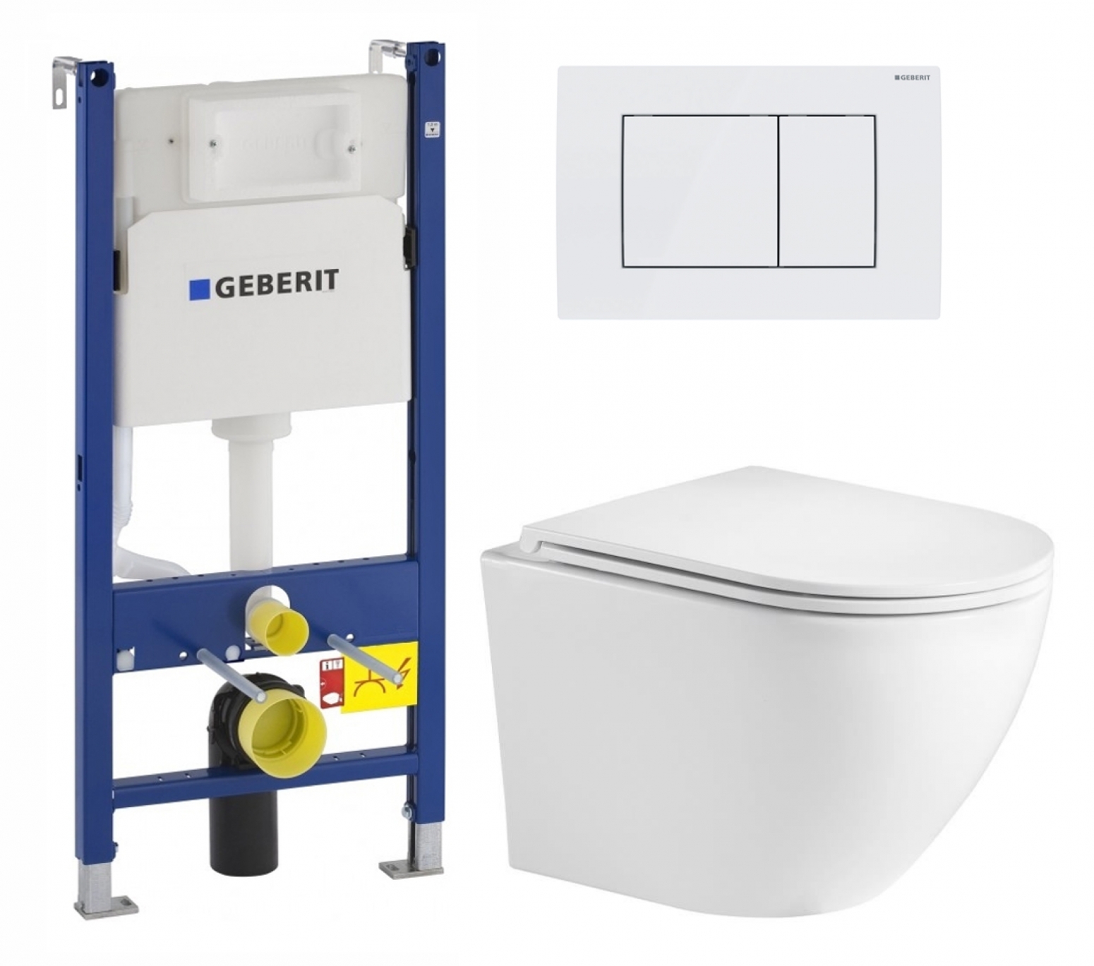 

Комплект: инсталляция Geberit Duofix + унитаз Merzbach + кнопка белая, 523162