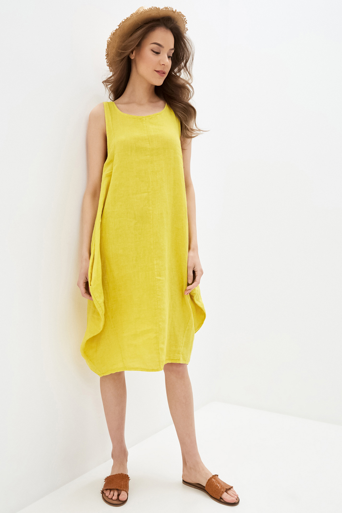 Платье женское Baon B450102 желтое L