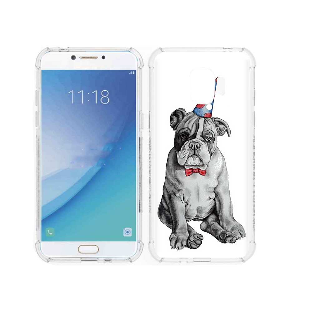 

Чехол MyPads Tocco для Samsung Galaxy J2 Pro (2018) праздничный щенок (PT226925.585.554), Прозрачный, Tocco