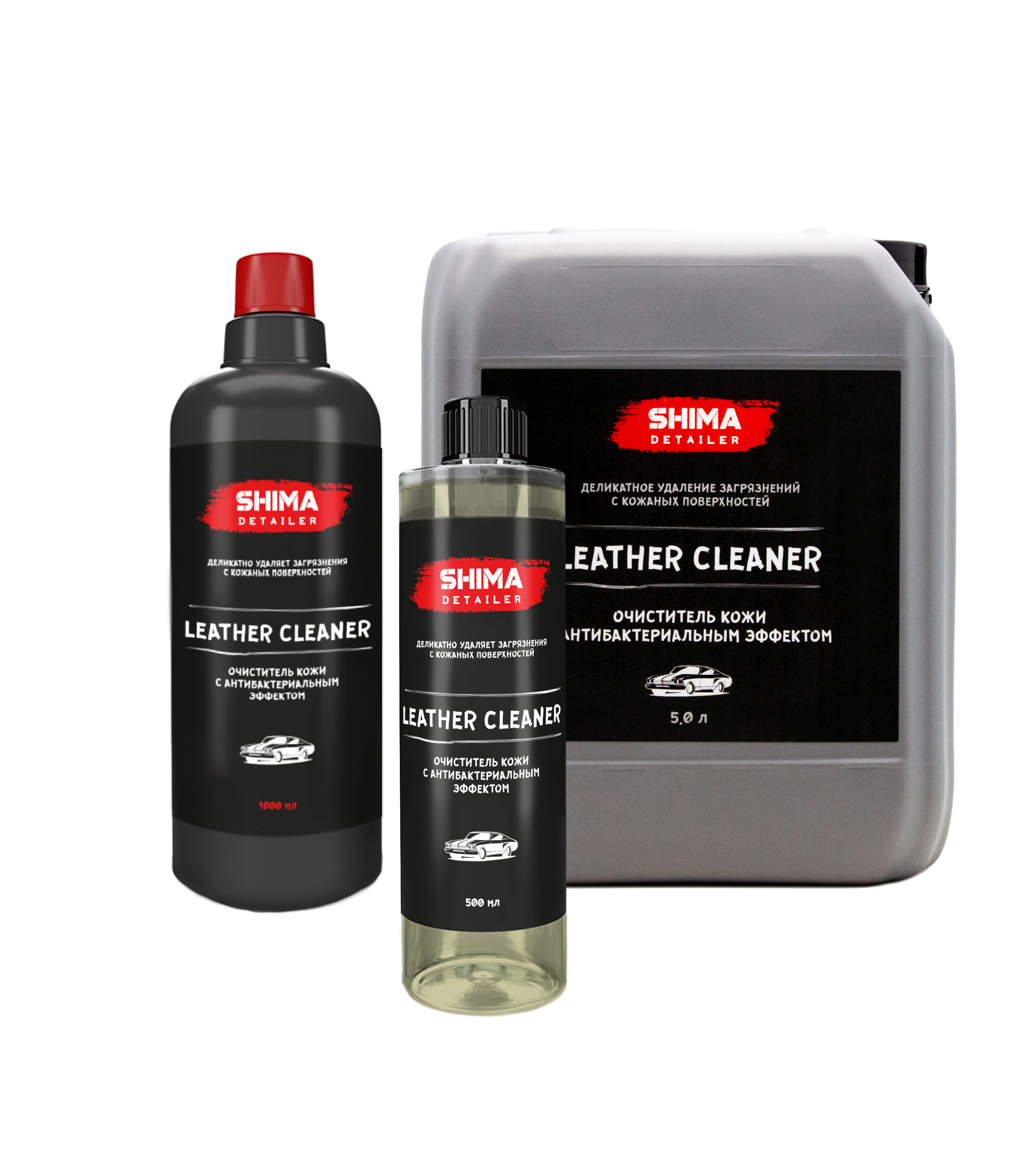 Очиститель SHIMA LEATHER CLEANER для кожи с антибактериальным эффектом, 1 л