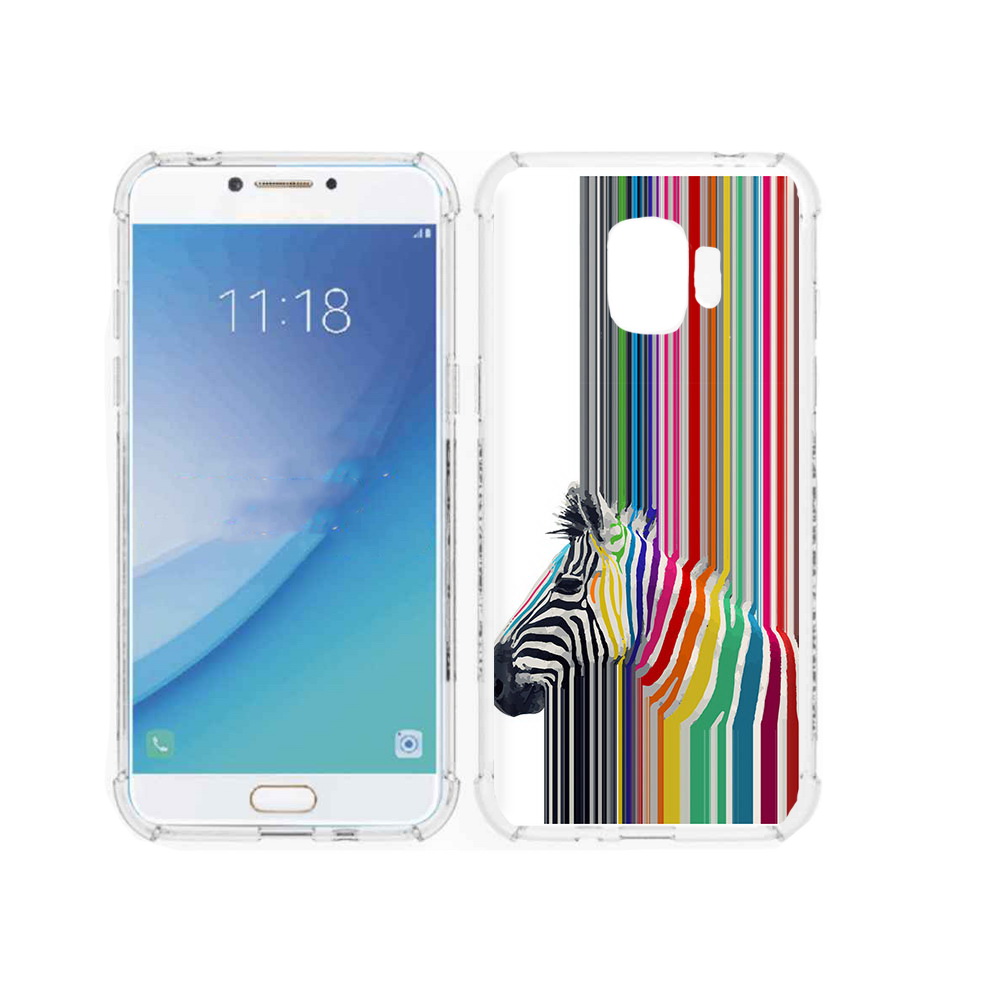 

Чехол MyPads Tocco для Samsung Galaxy J2 Pro (2018) радужная зебра (PT226925.585.565), Прозрачный, Tocco