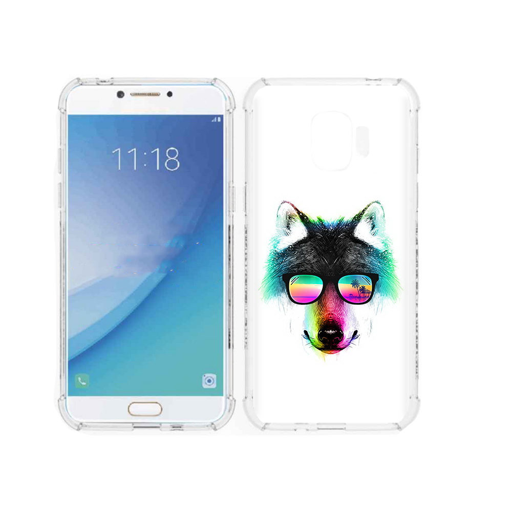 

Чехол MyPads Tocco для Samsung Galaxy J2 Pro (2018) радужный волк (PT226925.585.567), Прозрачный, Tocco