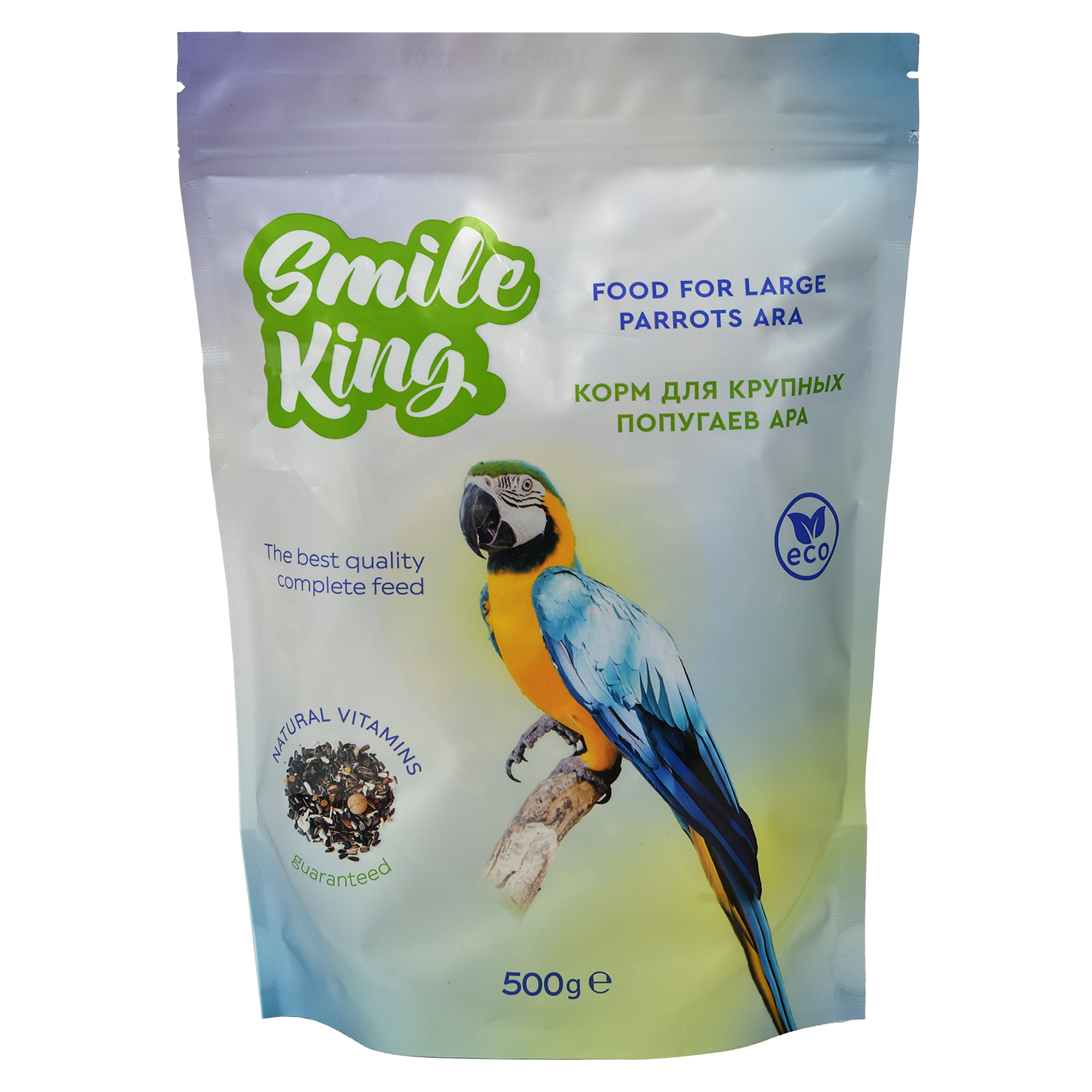 Корм для попугаев Smile King, для крупных попугаев Ара, 500 г