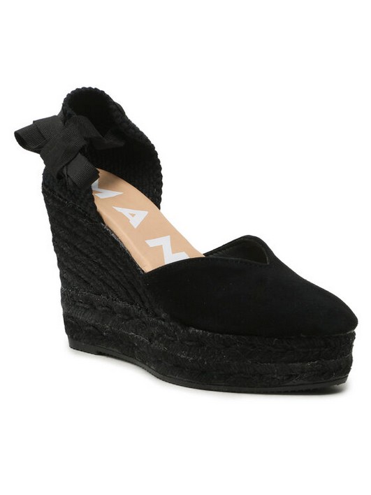 Эспадрильи женские Manebi Heart-Shaped Wedge Espadrilles R 2.2 WH черные 41 EU