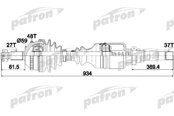 

Приводной вал PATRON PDS0145