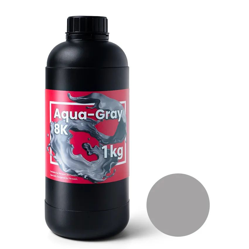

Фотополимерная смола Phrozen Aqua Gray 8K, серая, 1 кг., Серый