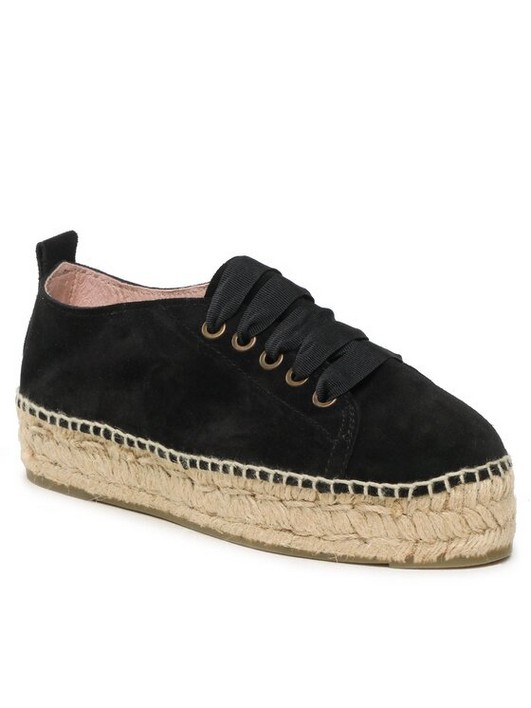 

Эспадрильи женские Manebi Lace-Up Espadrilles K 1.0 E0 черные 35 EU, Черный, Lace-Up Espadrilles K 1.0 E0