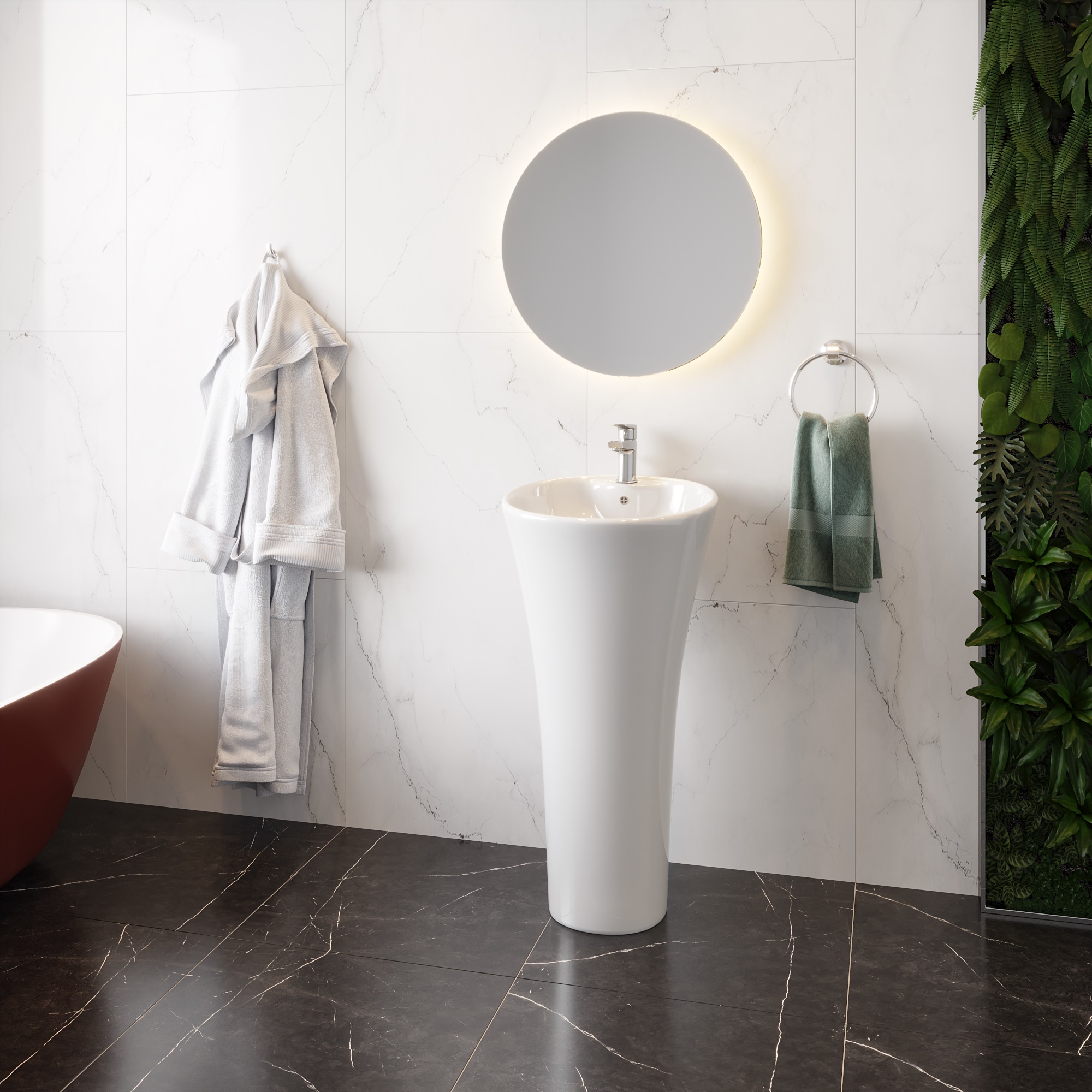 

Напольная раковина Ceruttispa Adelina 455x455x870, Белый, 7274