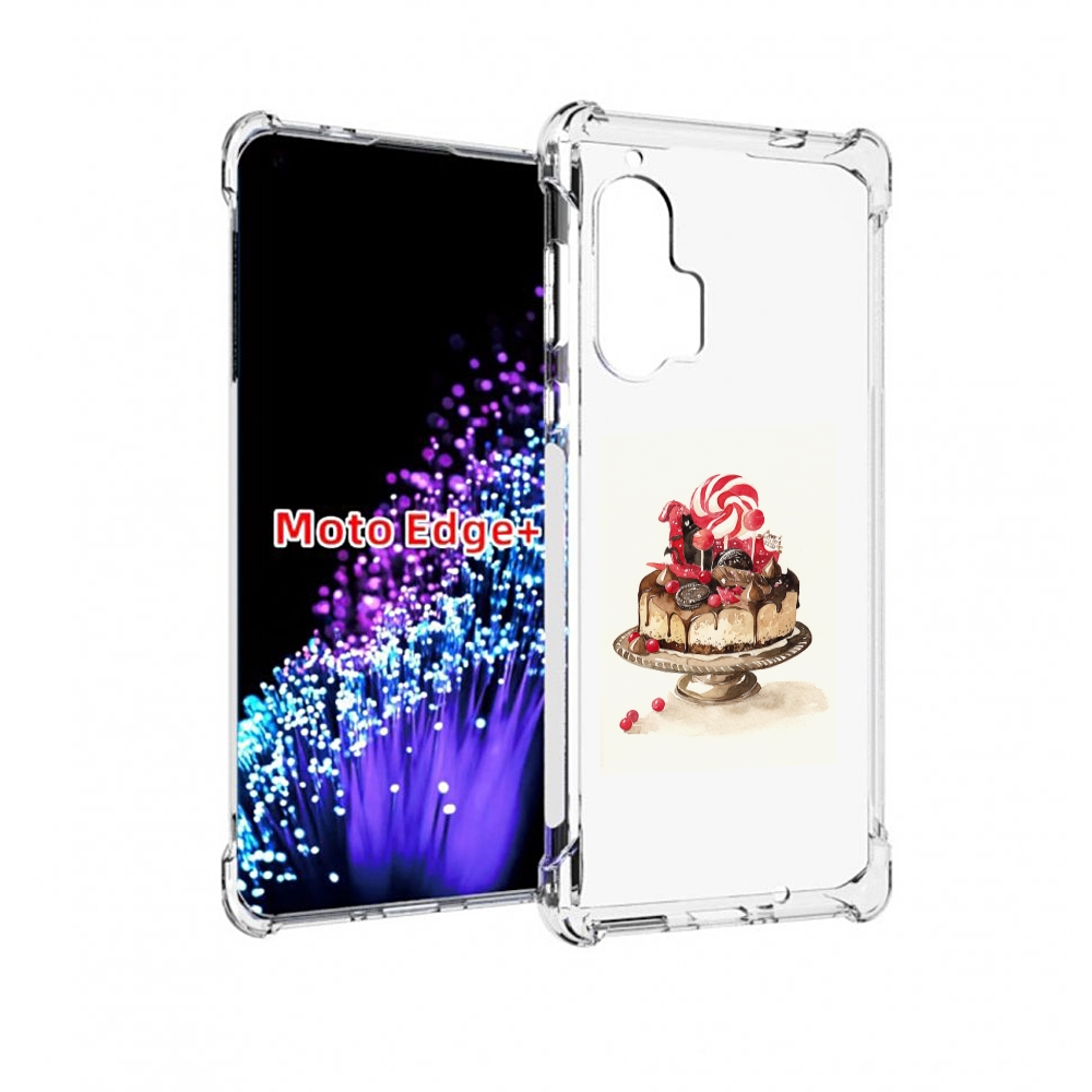 

Чехол MyPads вкусный торт для Motorola Edge+ Plus, Прозрачный, Tocco