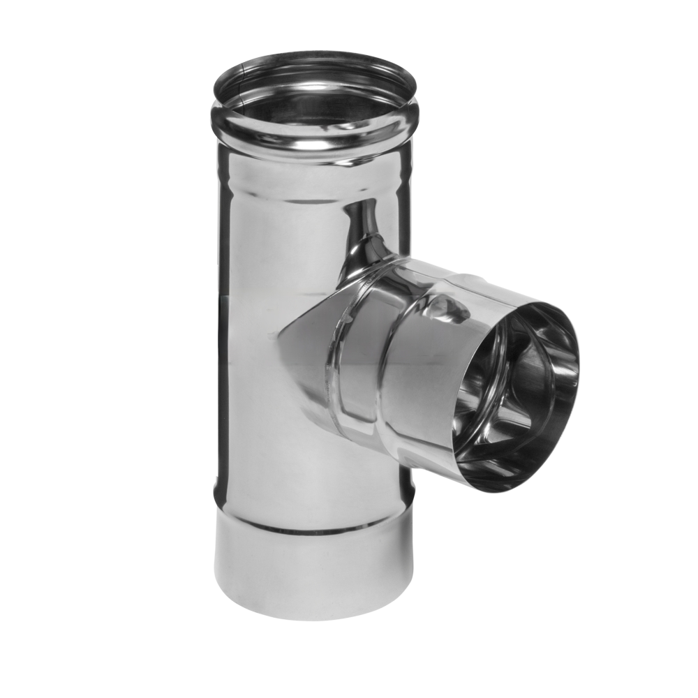 

Тройник (из нержавеющей стали 0,5 мм) ф130 x 90° FeFLUES 44393 82923, 82923