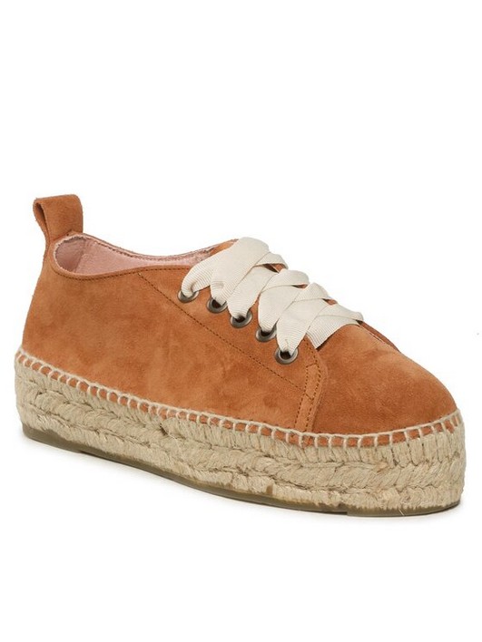 Эспадрильи женские Manebi Lace-Up Espadrilles R 3.9 E0 коричневые 39 EU