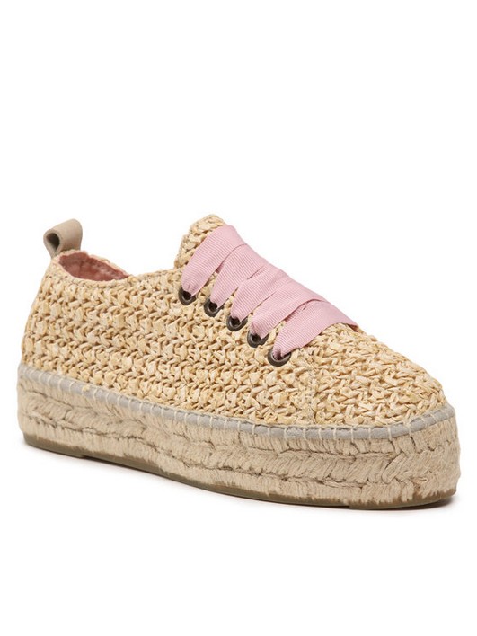 

Эспадрильи женские Manebi Lace-Up Espadrilles V 2.7 E0 бежевые 36 EU, Бежевый, Lace-Up Espadrilles V 2.7 E0